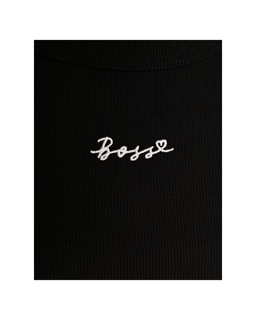 Boss - t-shirt nera taglio corto di Boss in Black