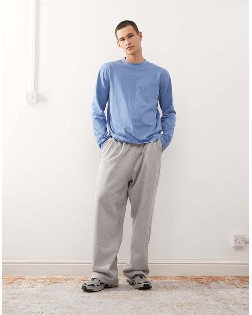 Weekday Blue Lounge Relaxed Fit Long Sleeve T-shirt for men