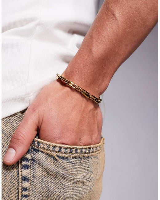 Bracciale A Catenina di ASOS in Metallic da Uomo