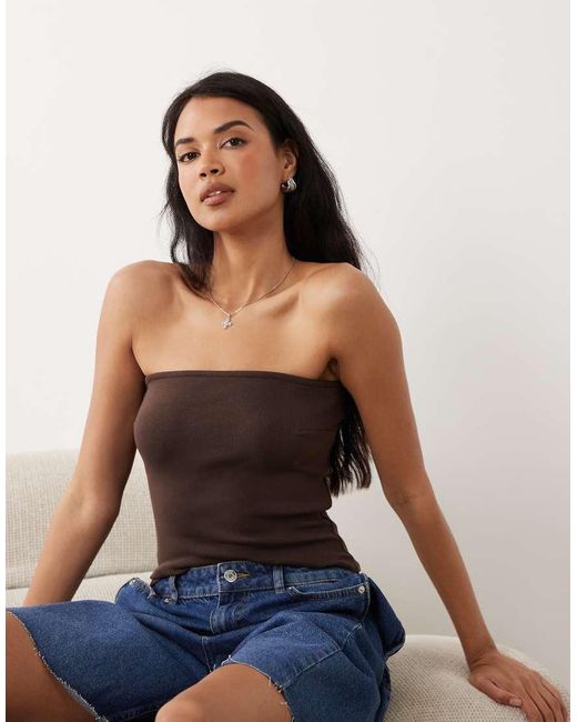 Gina Tricot Blue Super Stretch Tube Top