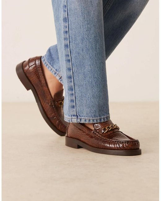 Walk London Blue Dalston Chain Loafer