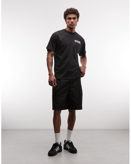Vans Black Barb Plate Oversized Back Print T-shirt for men
