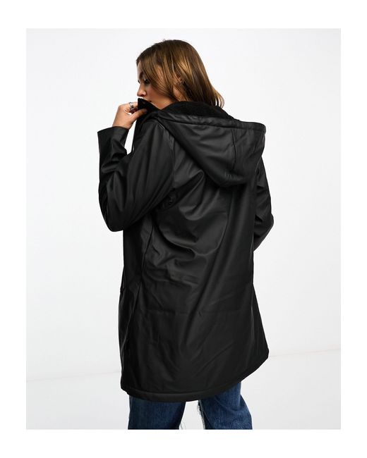 ONLY Black Lined Rain Coat