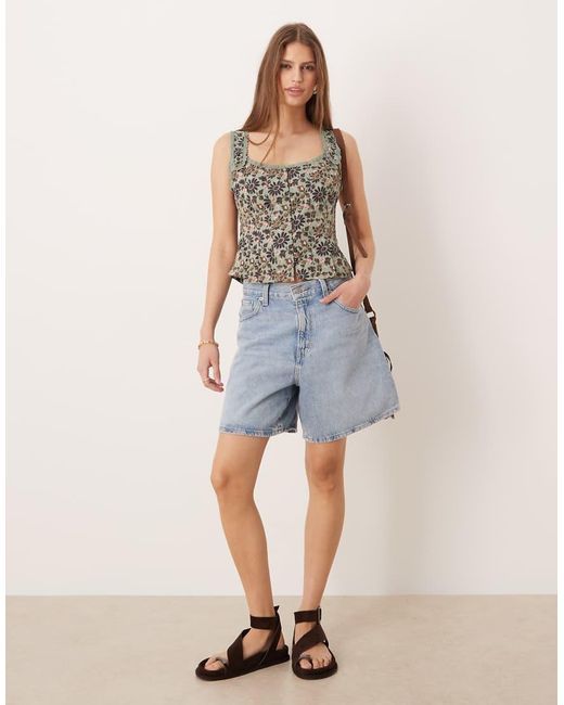 Free People Black Bridgette Corset Top