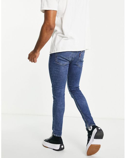 Levi's Denim 519 Super Skinny Jeans in Navy (Blue) for Men | Lyst UK