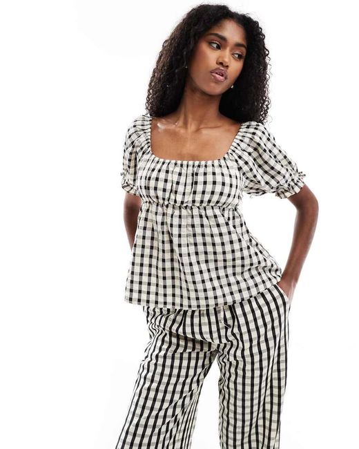 Daisy Street White Boho Milkmaid Style Top