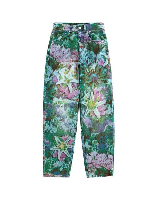 Desigual Green Wild Garden Trousers