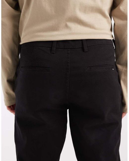 Jack & Jones Black Ollie Regular Chinos for men