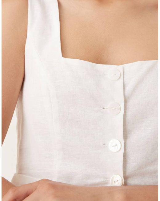 Glamorous White Button Front Blouse