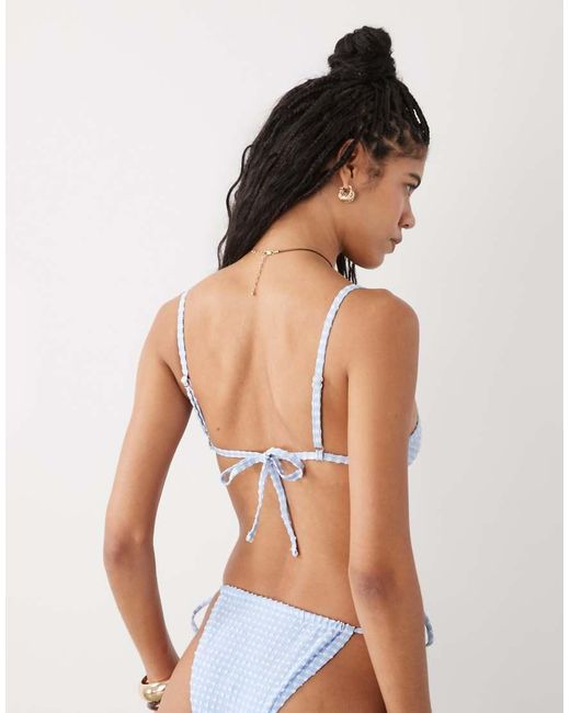 Reclaimed Vintage Blue Bralette Bikini Top