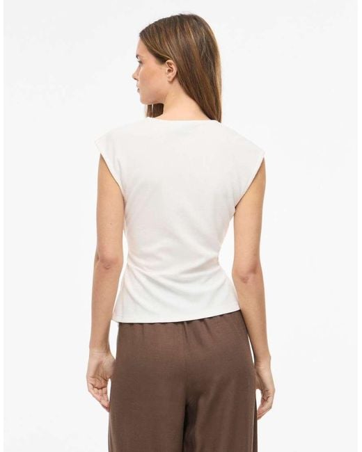 Vila White Sleeveless Top