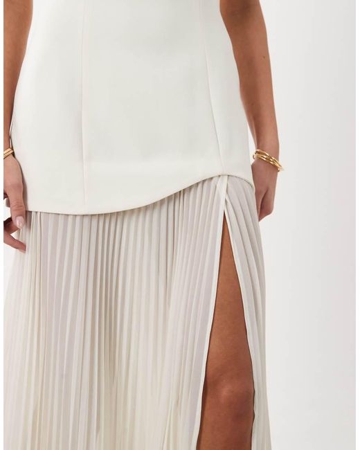 Gina Tricot Natural Dropped Waist Scarf Maxi Dress