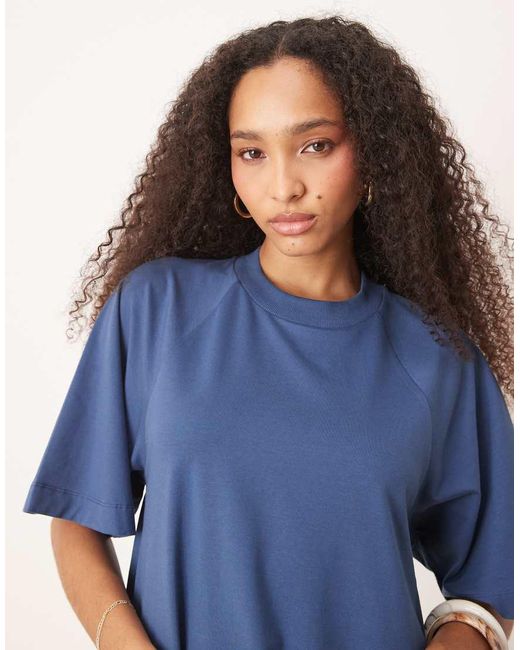 ASOS Blue T Shirt Swing Mini Dress