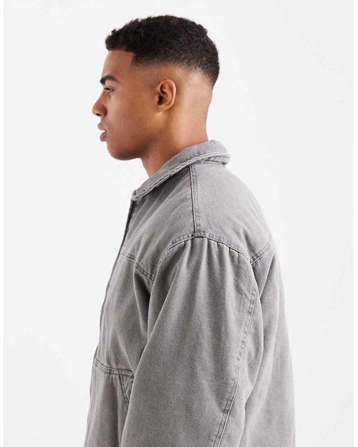 Cotton On Blue Cropped Worker Jacket for men