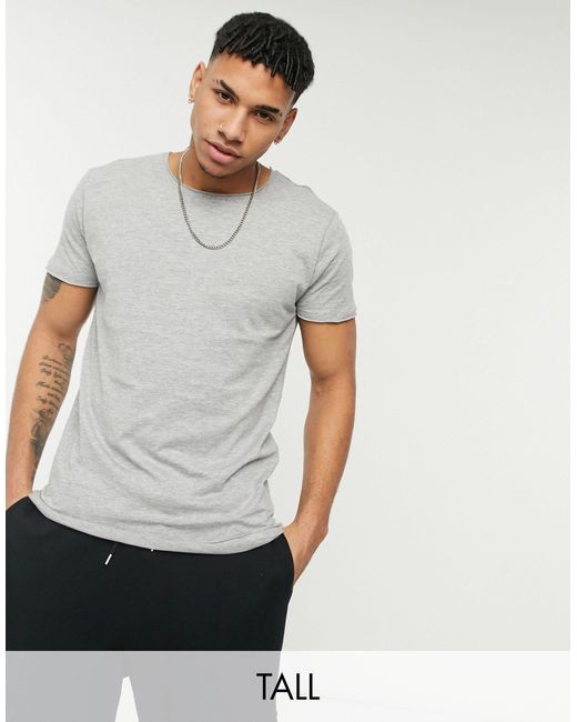 Brave Soul Tall Raw Edge T-shirt in 