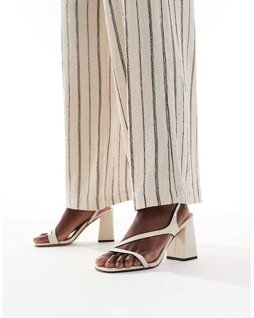 Raid Natural Aubrey Block Heeled Sandals