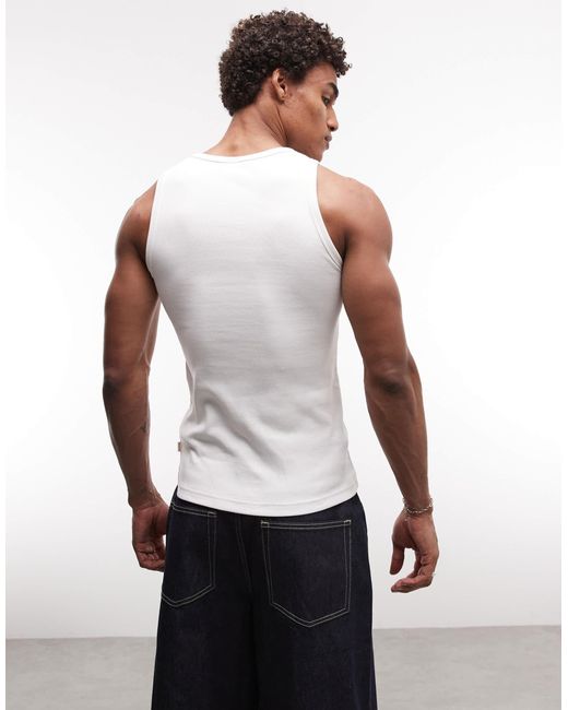 BLKVIS White Script Logo Vest for men