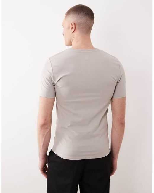 ASOS White Essentials 2 Pack Muscle Fit T-shirts for men