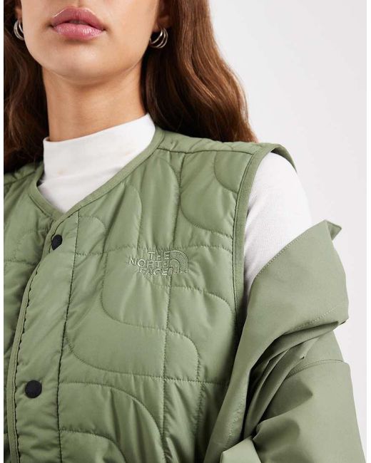The North Face Green City 3In1 Longline Raincoat And Gilet
