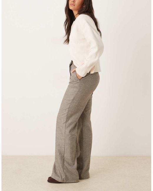 ASOS Natural Tailored Snatch Flare Trousers