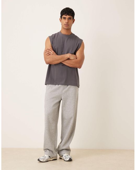 ASOS – basic-tanktop in Gray für Herren