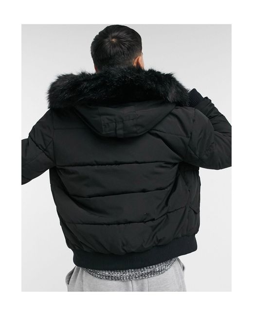 black puffer coats with fur hood