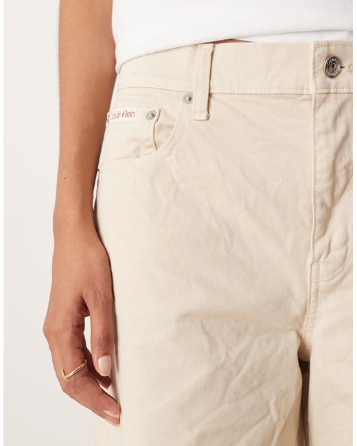 Calvin Klein Natural Super Wide Chino Trousers