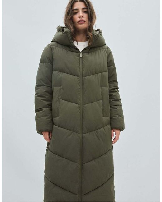Stradivarius Basic Gewatteerde Jas in het Green