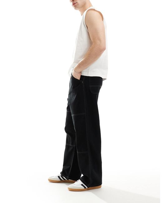 Jack & Jones – weite carpenter-hose in White für Herren