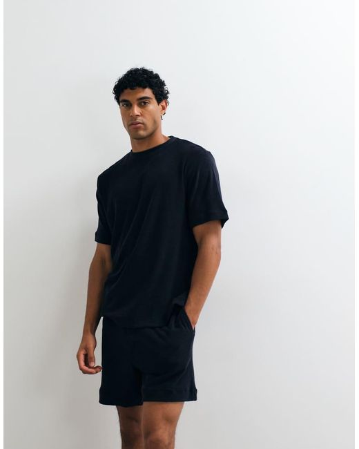 ARKET Blue Soft Terrycloth Shorts for men
