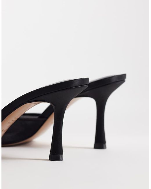 Mango Black Mesh Mules