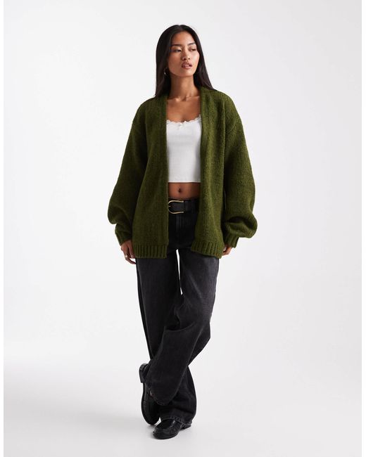 ASOS Green Chunky Oversized Edge To Edge Cardigan