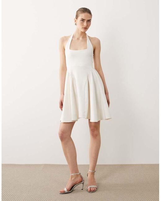 New Look Natural Halterneck Mini Dress