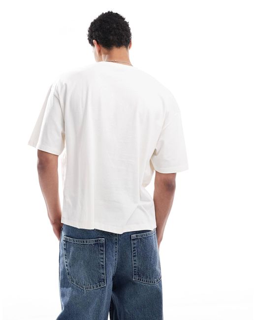 ASOS White Boxy Oversized T-shirt With City Graphic for men