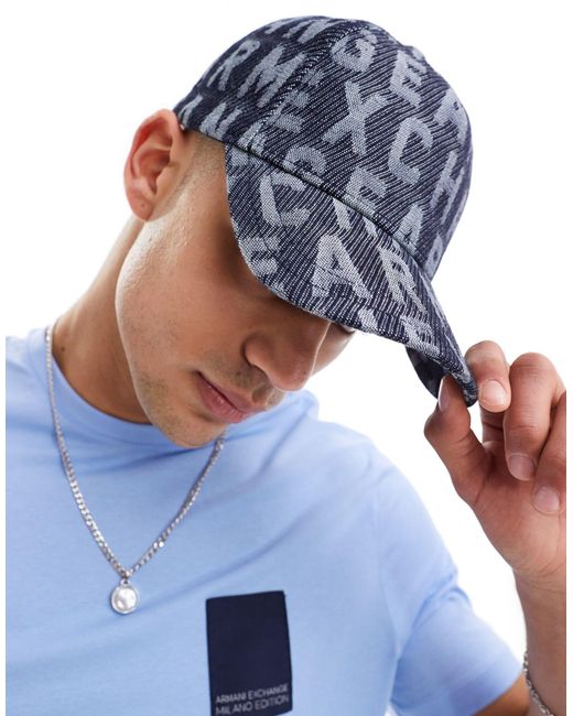 Cappellino da baseball di Armani Exchange in Blue da Uomo