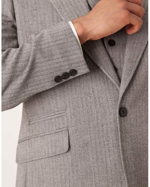 ASOS Gray Skinny Suit Jacket for men