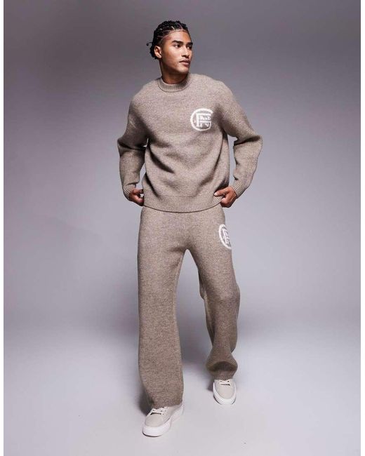 Good For Nothing Gray Knitted Sweatshirt for men