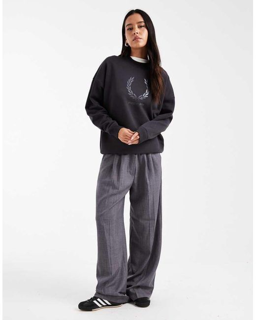 Fred Perry Blue Glitter Logo Sweatshirt