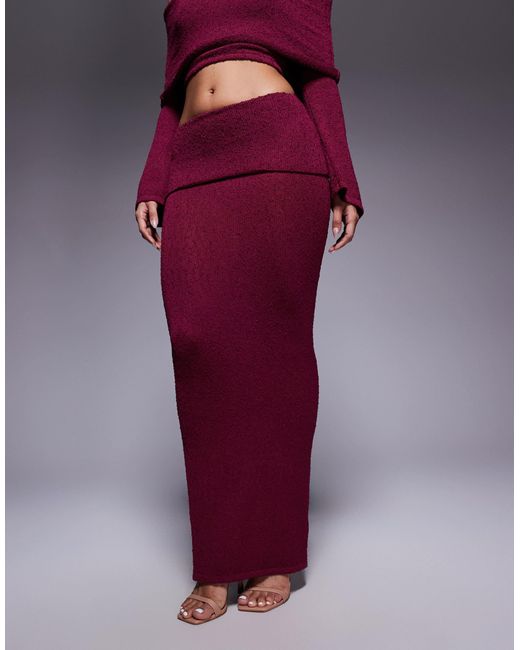 Wanderdoll Purple – yasmin – exklusiver maxirock aus bouclé-strick