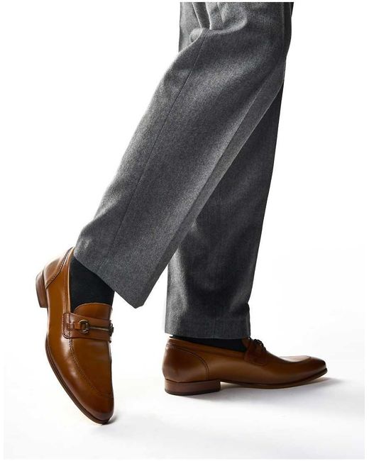 Base London Brown Russo Buckle Loafer for men