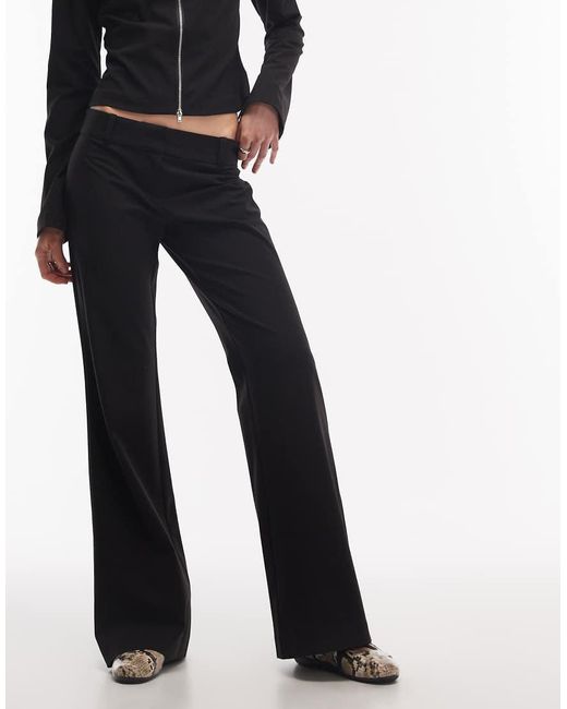 Weekday Blue Low Waist Flared Suiting Pants