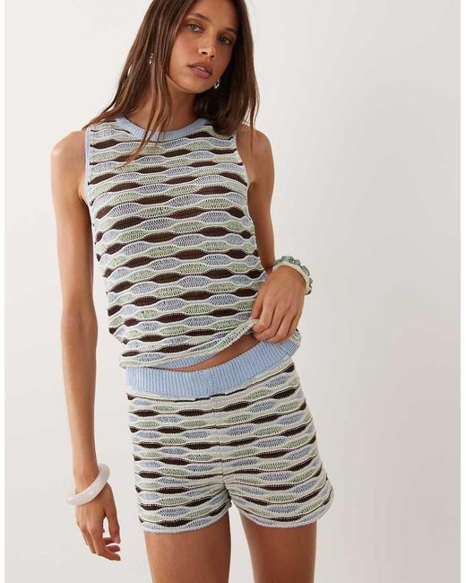 Mango White Cies Knitted Top Co-ord