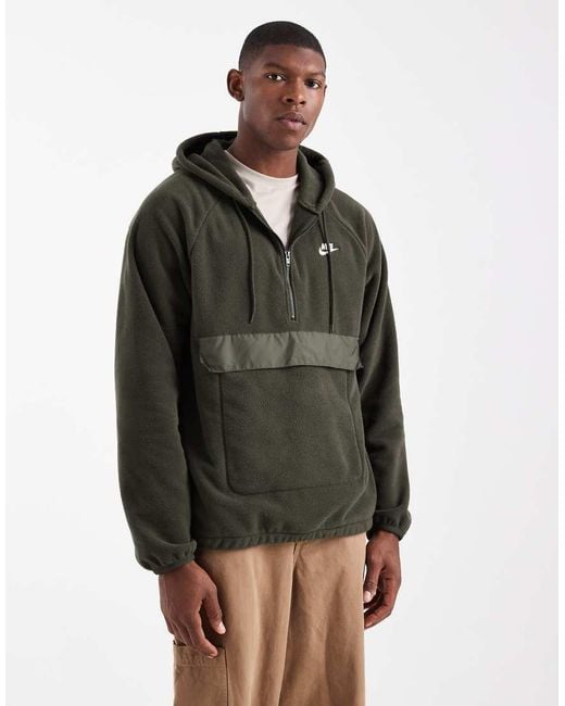 Nike Gray Club Half Zip Fleece for men