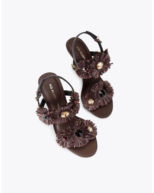 KG by Kurt Geiger Brown Roxie Heel Heeled Sandals