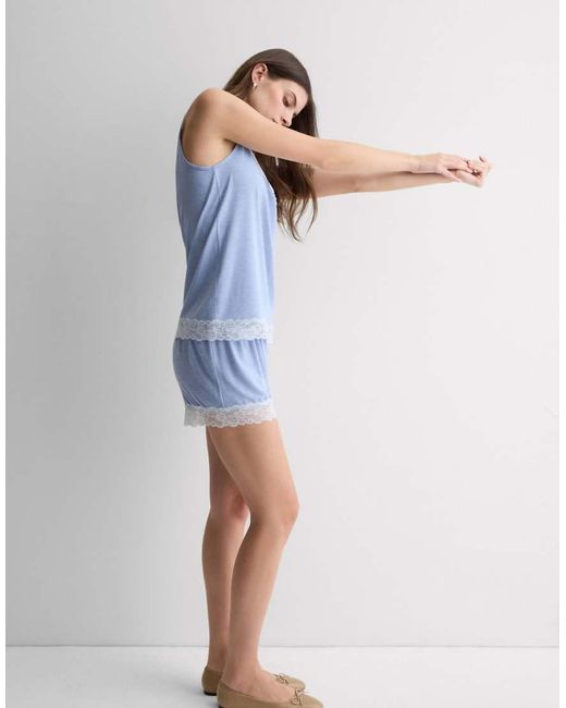 Intimissimi Blue Pyjamas With Vest Top And Shorts