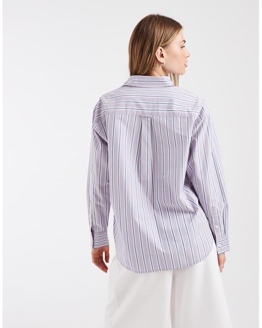 Levi's Purple Harlie Boyfriend Striped Shirt
