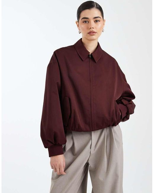 ASOS Red Oversized Bomber Jacket