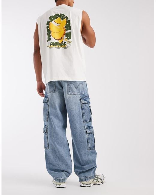 Vaqueros Cargo Baggy De Denim En Azul Medio Levi's de hombre de color Blue