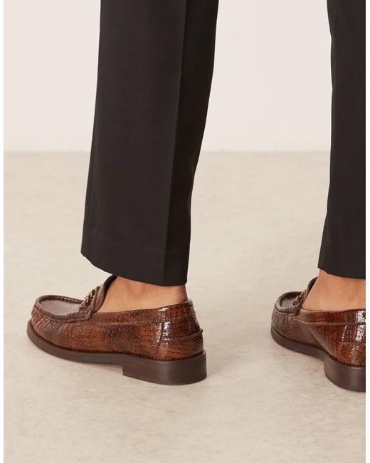 Walk London Black Dalston Chain Loafers for men