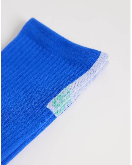 New Balance Blue Performance Logo Ankle Sock 3 Pack for men